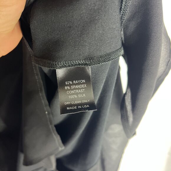 Harari Womans Maxi Skirt Black Extra Large Solid Silk Stretch Long XL MSP $288 - Picture 4 of 8